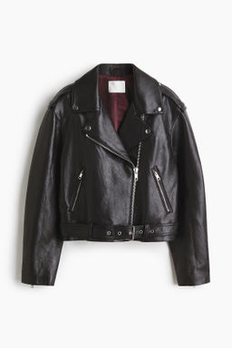 Cazadora biker revestida