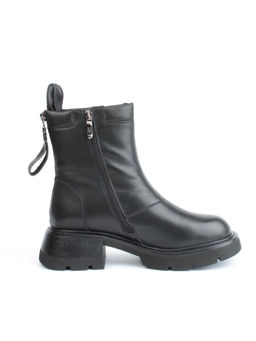 04-M3-L860 BLACK Ботинки зимние женские (натуральная кожа, натуральный мех)