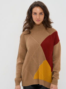 Свитер женский 7232-40205. 5300616/239/179 карамельный кофе/медовый/хна