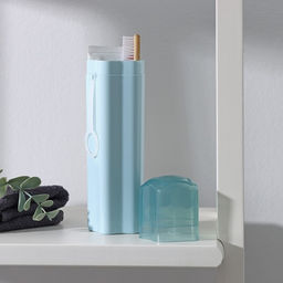 Цена за 2 шт. Футляр для зубной щётки и пасты Доляна Звезда, 20,55,5 см, цвет голубой фото 22