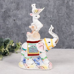 Статуэтка Пирамида: слон, обезьяна, заяц и птица 18х10х31 см / W2208А /уп 18/ - Галеонтрейд фото 3