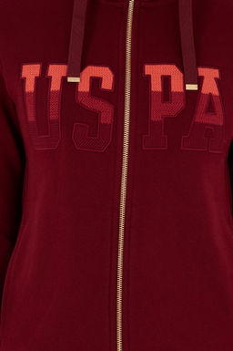 Женский бордово-красный базовый свитшот Неожиданная скидка в корзине - U.s. polo assn фото 13