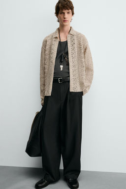 CROCHET TEXTURED OVERSHIRT - Zara фото 6