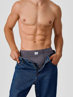 Цена за 2 штуки! Трусы боксеры мужские серые с узором - Mark formelle фото 6