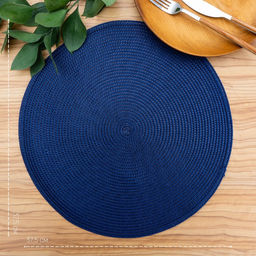 Цена за 12 шт. Салфетка сервировочная на стол Лофт, d=38 см, цвет синий - Simaland фото 2