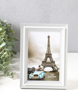 Фоторамка пластик 10х15 см "Остин" бело-серый 18,5х13,5х1,5 см