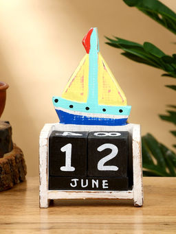 Календарь настольный Парусник, 11516 см, дерево, жёлтый - Simaland фото 2