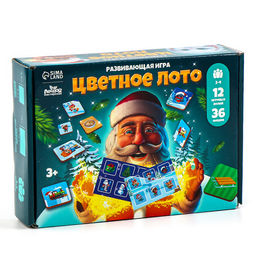 Лото деревянное С Новым годом!, 12 полей, 36 фишек
