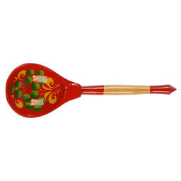 Цена за 2 шт. Ложка деревянная Краснушка, полубасок, красный фон - Simaland фото 10
