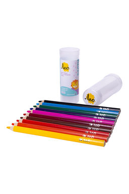 Лео Расти Набор цветных трехгранных карандашей джамбо в тубусе LSTJ-10 заточенный 2 х 10 цв - Vista-artista фото 3