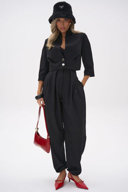 Короткий пиджак Джуди (чёрный) - Эльза фото 8