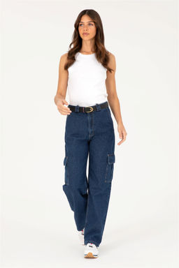 Женские синие джинсовые брюки Неожиданная скидка в корзине