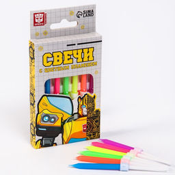 Набор свечей с цветным пламенем для торта, 12 шт., Трансформеры