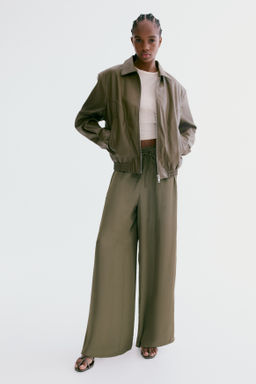 Pantal?n de sat?n con cord?n de ajuste - H&m фото 5