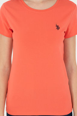 Женская базовая футболка с цветком граната - U.s. polo assn фото 6