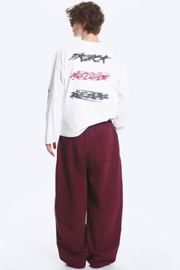 Pantal?n de ch?ndal holgado con pliegues - H&m фото 5