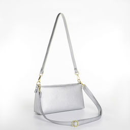 Сумка женская кросс-боди на молнии, цвет серебряный - Simaland фото 2