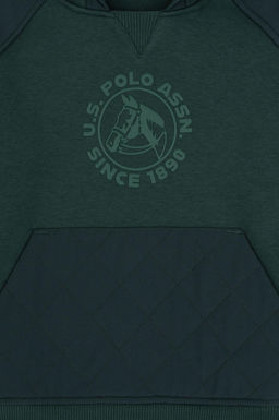 Erkek _ocuk Koyu Ye_il Kap__onlu Sweatshirt - U.s. polo assn фото 4