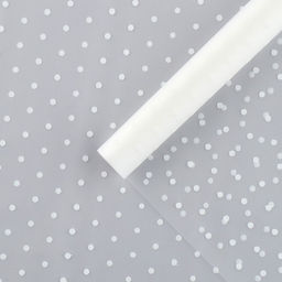 Плёнка для цветов упаковочная матовая «Горошек белый» 0.7 х 8 м, 40 мкм