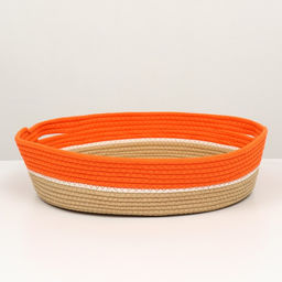 Экологичный лежак для животных (хлобчатобумажный),40 х 40 х 11 см, вес до 15 кг, оранжевый - Пижон фото 2