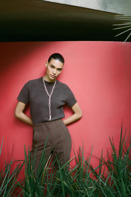 SOFT KNIT SHORT SLEEVE SWEATER - Zara фото 6