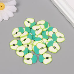 Декор для творчества PVC «Яблочки зелёные в разрезе», набор 20 г, 0.3×1.9×1.9 см