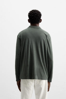 LINEN BLEND POLO SHIRT - Zara фото 3