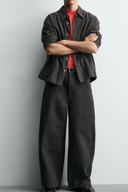 PANTAL?N RELAXED FIT COSTURA GIRADA / Gris antracita - Zara фото 7