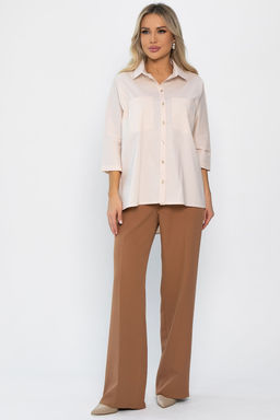 Рубашка классическая Аристократка (бежевая) Б14356-10М - Lt collection фото 5