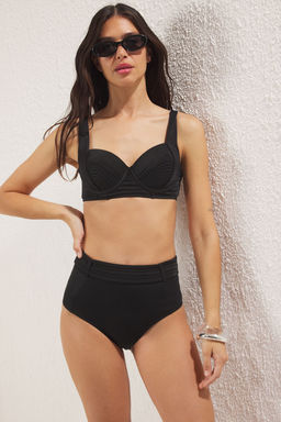 TRENDYOLMILLA Mavi Balkonet Nervurlu Regular Bikini Tak?m? TBESS25BT00143  фото 2