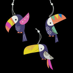 Цена за 1 шт. Украшение ErichKrause Decor Тукан 9см, дерево