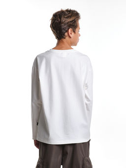 Базовый лонгслив для мальчика 22-6007 белый - Mini maxi фото 3