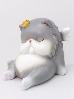 Копилка "King cat", grey (14 см), пластик