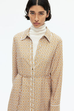 Vestido estampado con cinturon de anudar - H&m фото 3