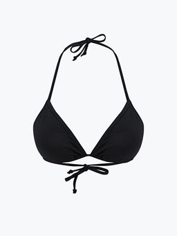 D?z Boyundan Ba?lama Detayl? Kad?n Bikini ?st