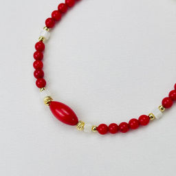 Браслет из Коралла и Перламутра 18 см +