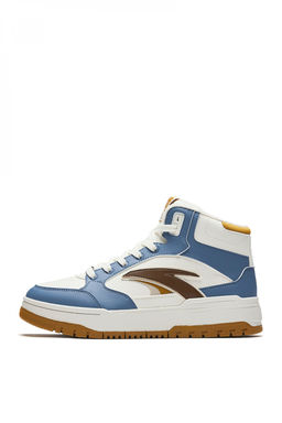 Кеды повседневные утепленные Бежевый/Голубой/Коричневый ANTA982