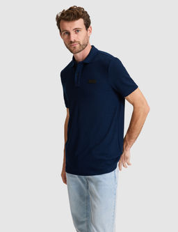 Lacivert Slim Fit _rme Dokulu Polo Yaka Ti__rt