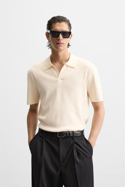 VISCOSE BLEND KNIT POLO SHIRT - Zara фото 2