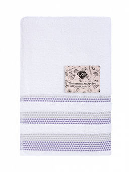 Полотенце махровое 70x140 белый махровая ткань - Lucky фото 5