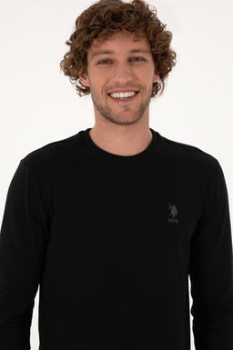 Erkek Siyah Basic Sweatshirt Sepette S_rpriz _ndirim - U.s. polo assn фото 2