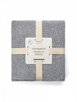 Покрывало вафельное 150x200 серый Хлопок 100% - Denastia фото 2