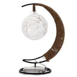 Фигурка световая RISALUX «Луна», LED-ночник, USB, чёрный, 24×10×29 см