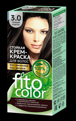 ФК /4821/ Стойкая Крем-Краска д/в "Fitocolor", 3.0 Тёмный Каштан (115мл). 20