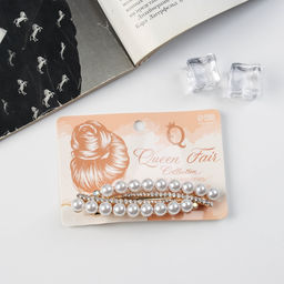 Цена за 2 шт. Заколка - автомат для волос «Олимпия», веточка, 8.5 см