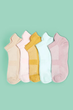 TRENDYOLMILLA Beyaz 5li Paket Pamuklu Orme Spor Yoga Corap TWOAW20CO0011 фото 23