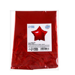 Цена за 3 шт. Воздушный шар фольгированный 18" «Звезда — красная»