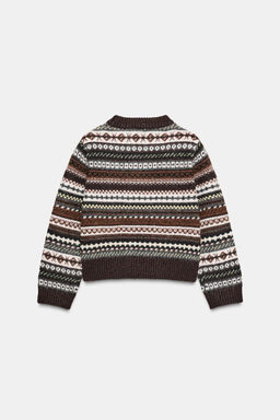 JACQUARD KNIT JUMPER - Zara фото 7
