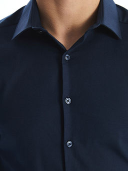 Slim Fit Uzun Kollu Gabardin Erkek G?mlek