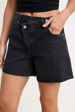 Beyaz Asimetrik Bel Detayl? City Boy Denim Sort TWOSS26SR00220 - Trendyolmilla фото 7